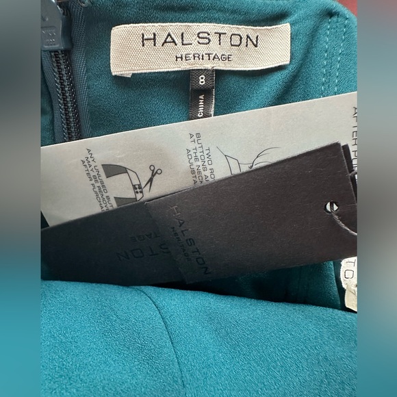 NWT Halston Heritage Teal Cocktail Dress - Picture 11 of 11